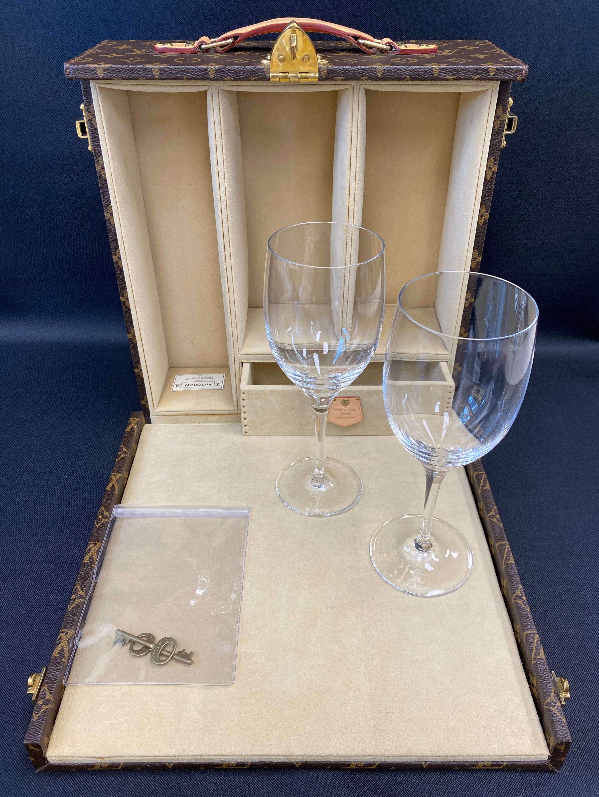 Louis Vuitton Single Bottle Wine Case with two glasses | Aspen Boutique &  The Vault Collection